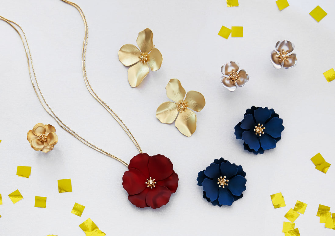 Handmade flower earrings for women, vintage flower stud earrings for weddings, colorful enamel flower earrings for spring, elegant flower drop earrings for evening wear, bohemian flower hoop earrings for festivals