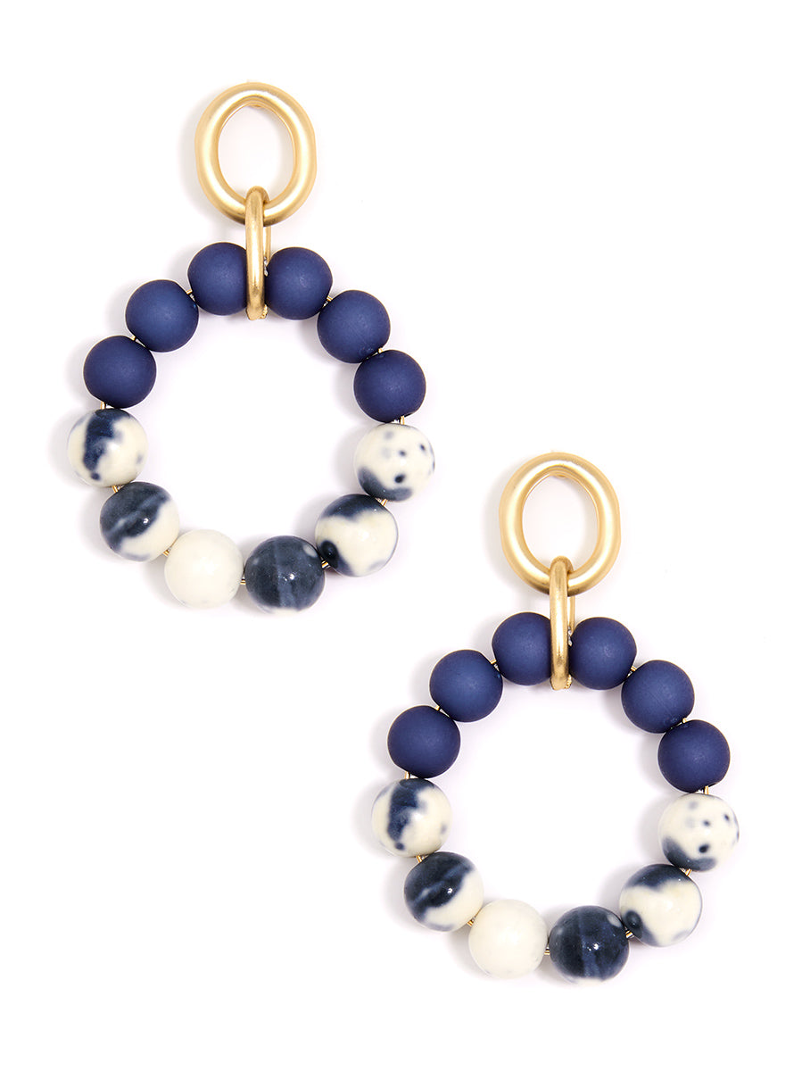 Esme Drop Hoop Earrings