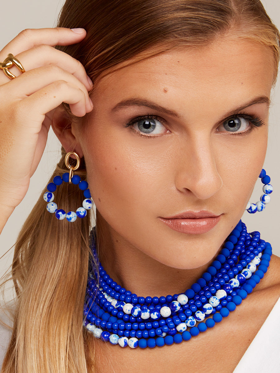 Esme Drop Hoop Earrings