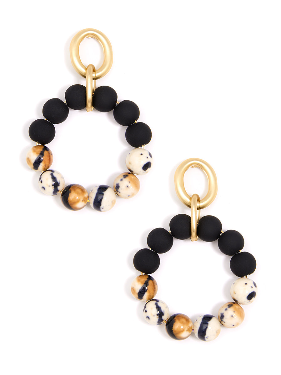 Esme Drop Hoop Earrings