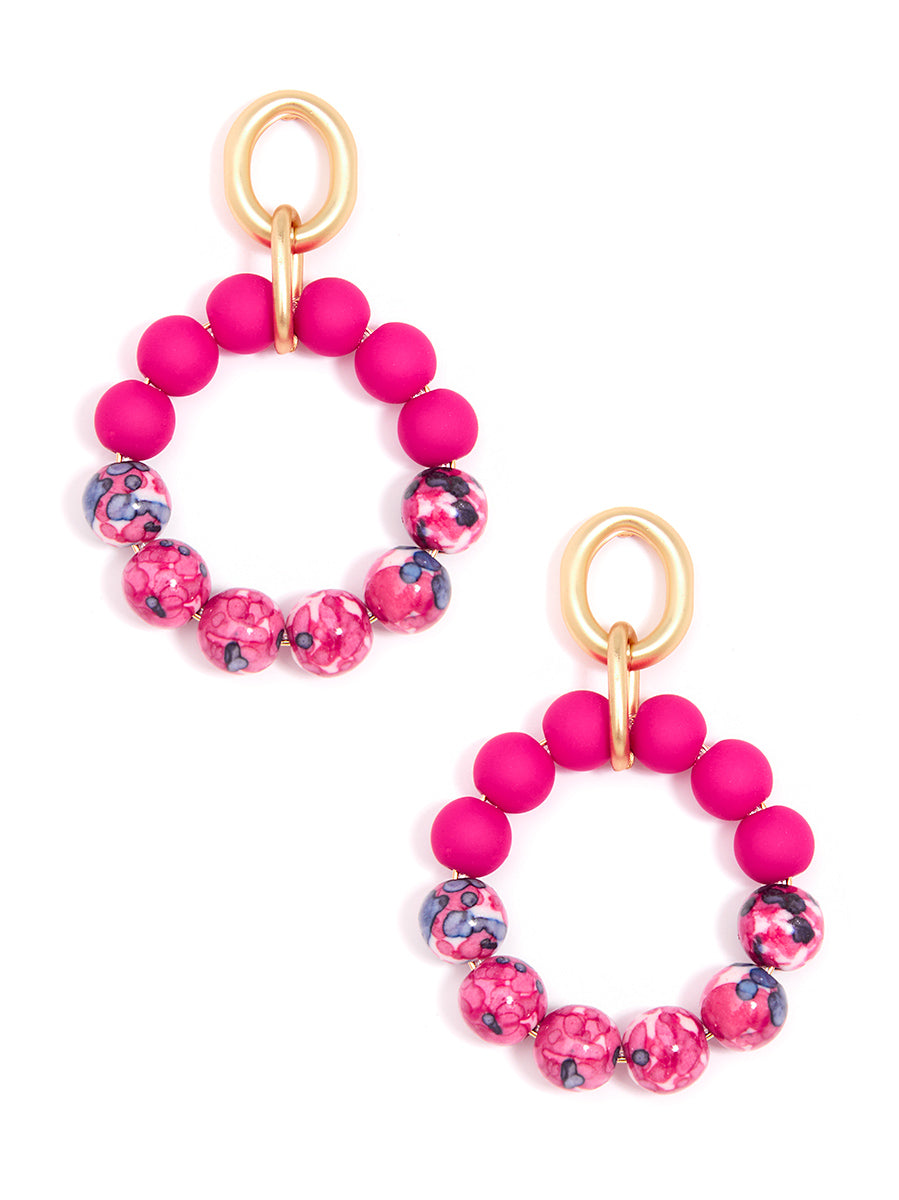 Esme Drop Hoop Earrings