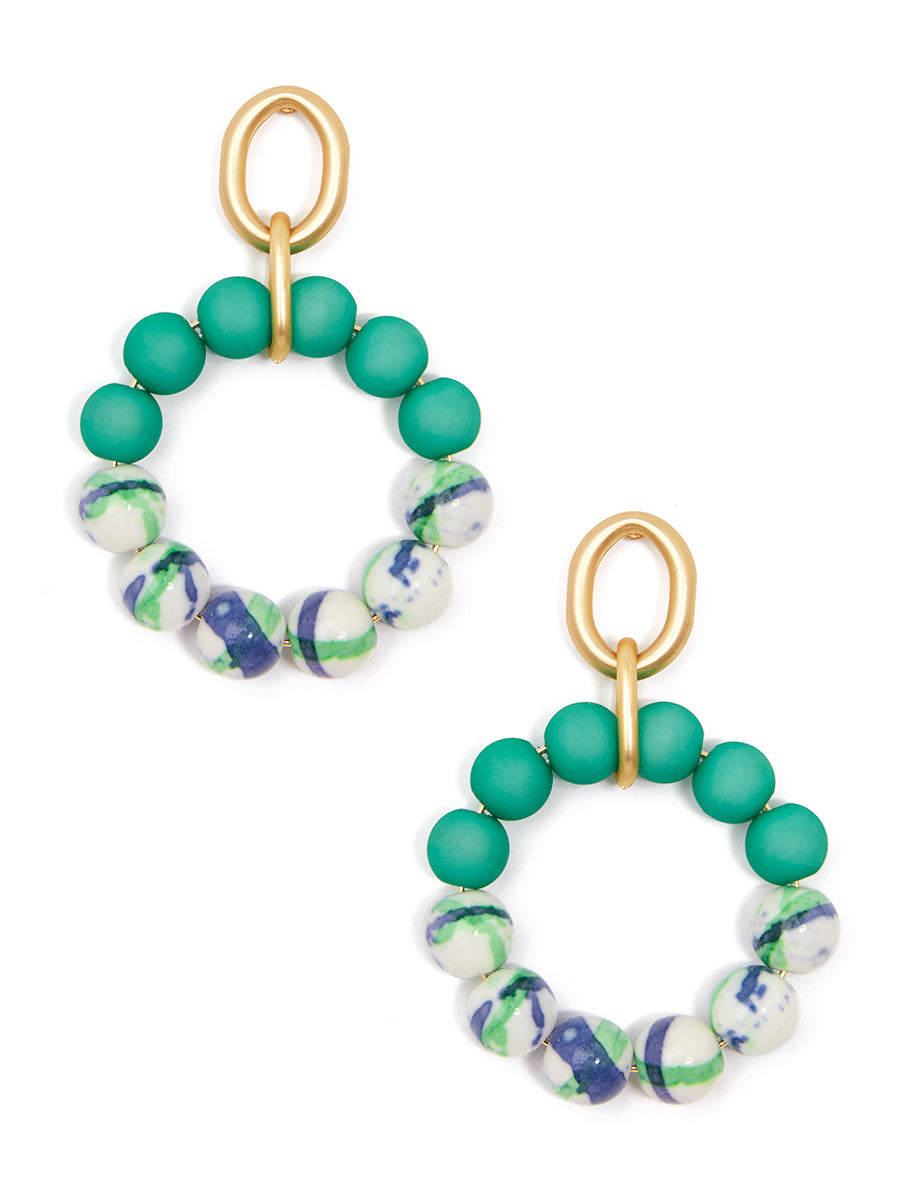Esme Drop Hoop Earrings