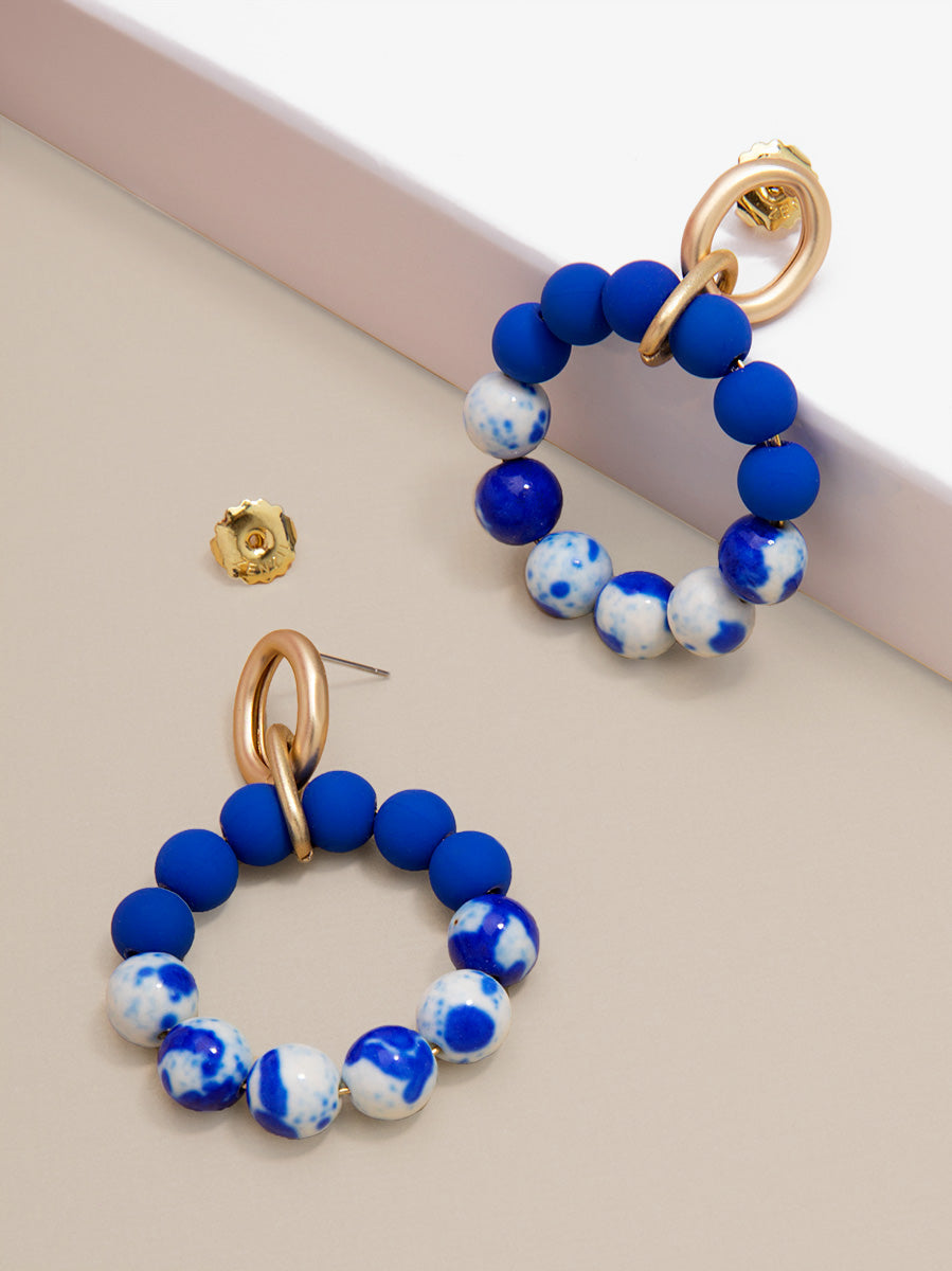 Esme Drop Hoop Earrings