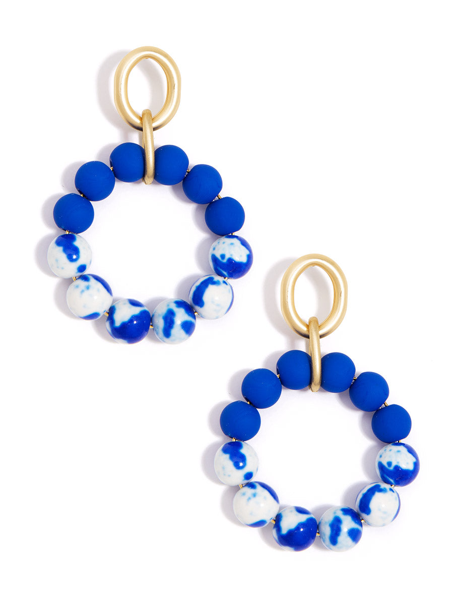 Esme Drop Hoop Earrings