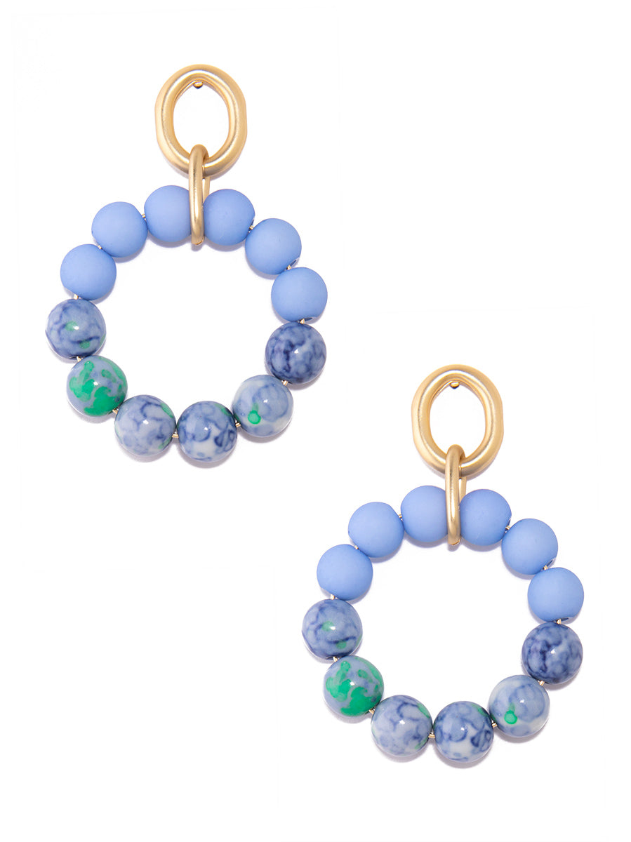 Esme Drop Hoop Earrings