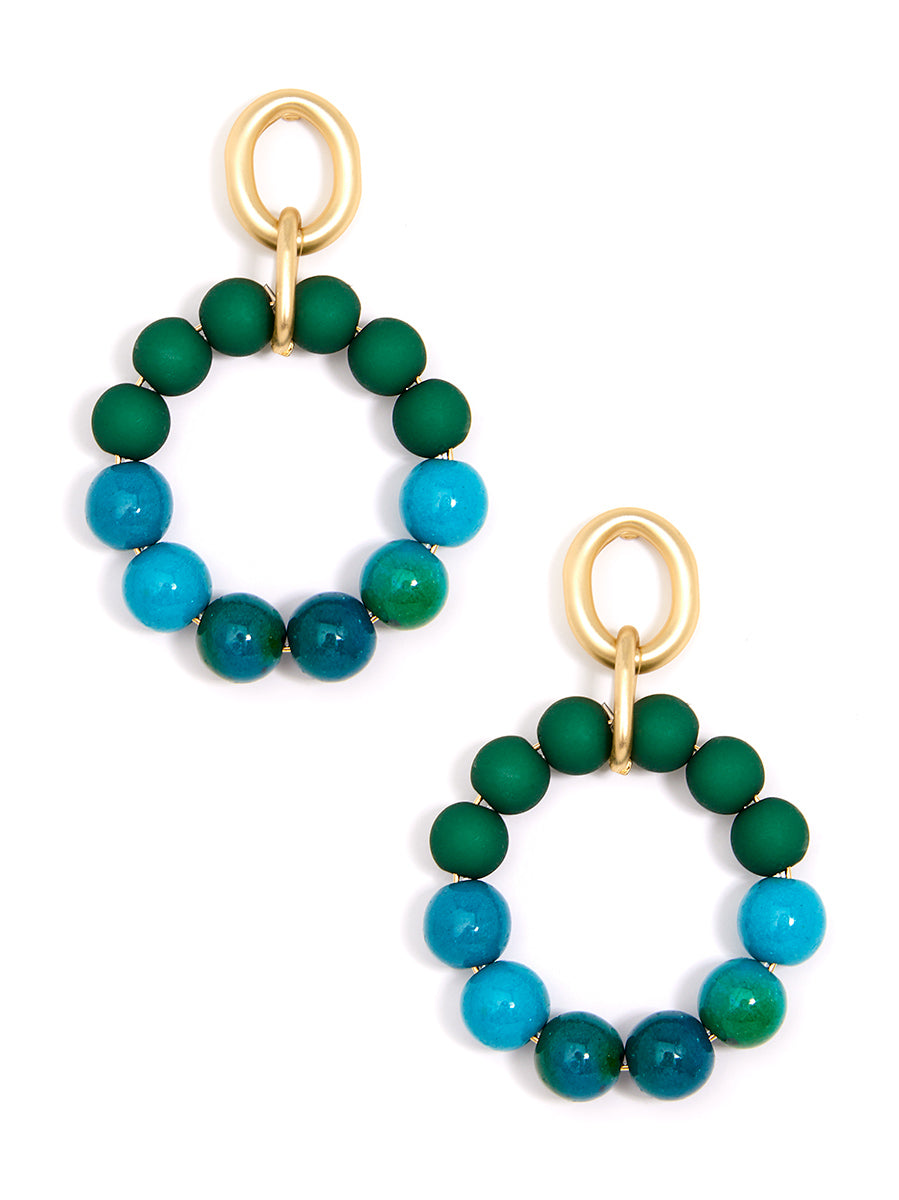 Esme Drop Hoop Earrings